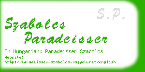 szabolcs paradeisser business card